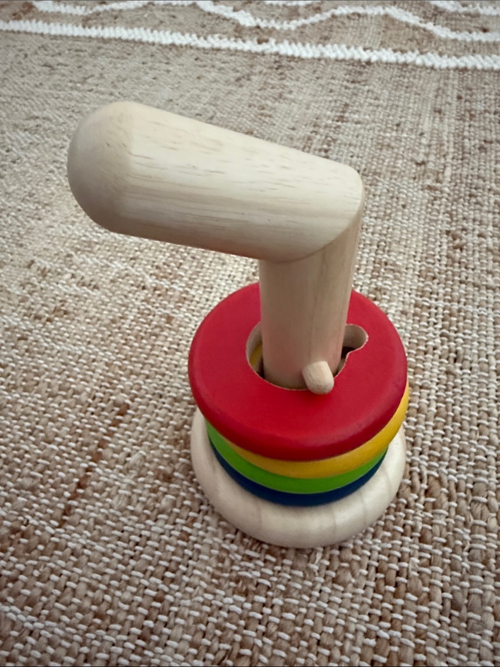 PlanToys Stacking Ring Twist and Sort Puzzle Toy Wood - Picture 3 of 5